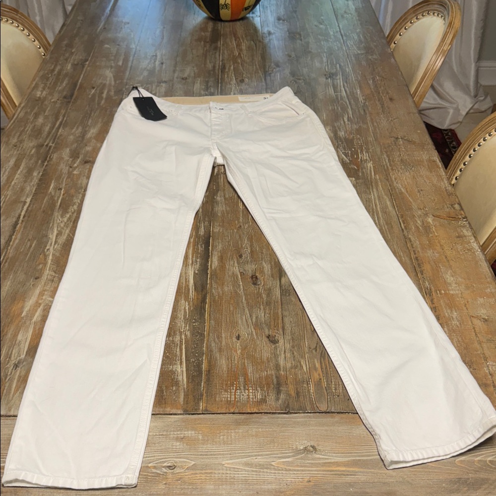 rag & bone Women's Crisp White Straight Leg Jeans - Picture 6 of 6